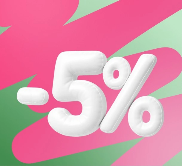 Скидка 5% при расчете наличными